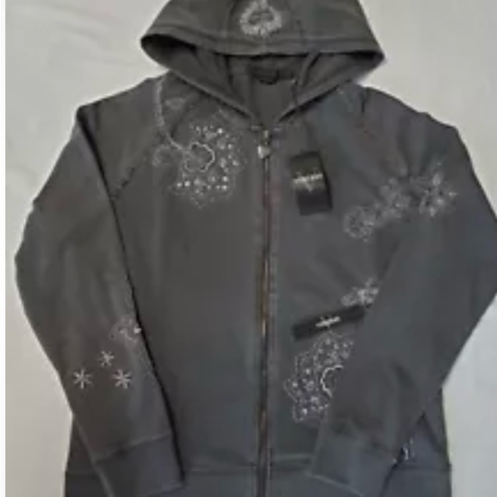 Women's Vertigo Hoodie & Pants Set Black NWT     Size L Embroidered Loungewear
